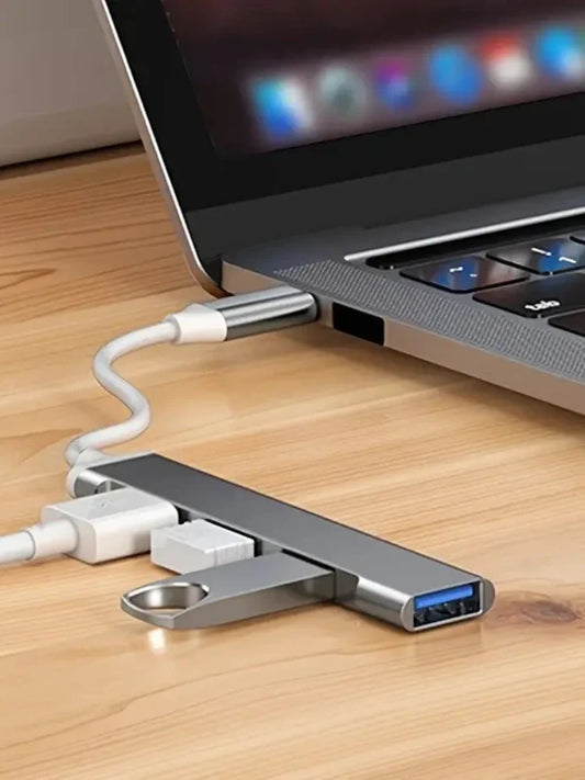 4 Port Multi Splitter Type C Adapter