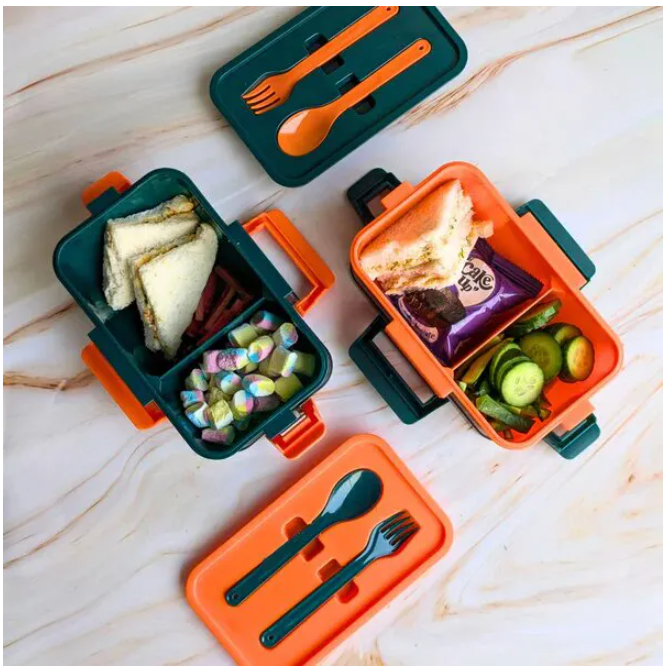 Kids Lunch Box With Spoon & Fork